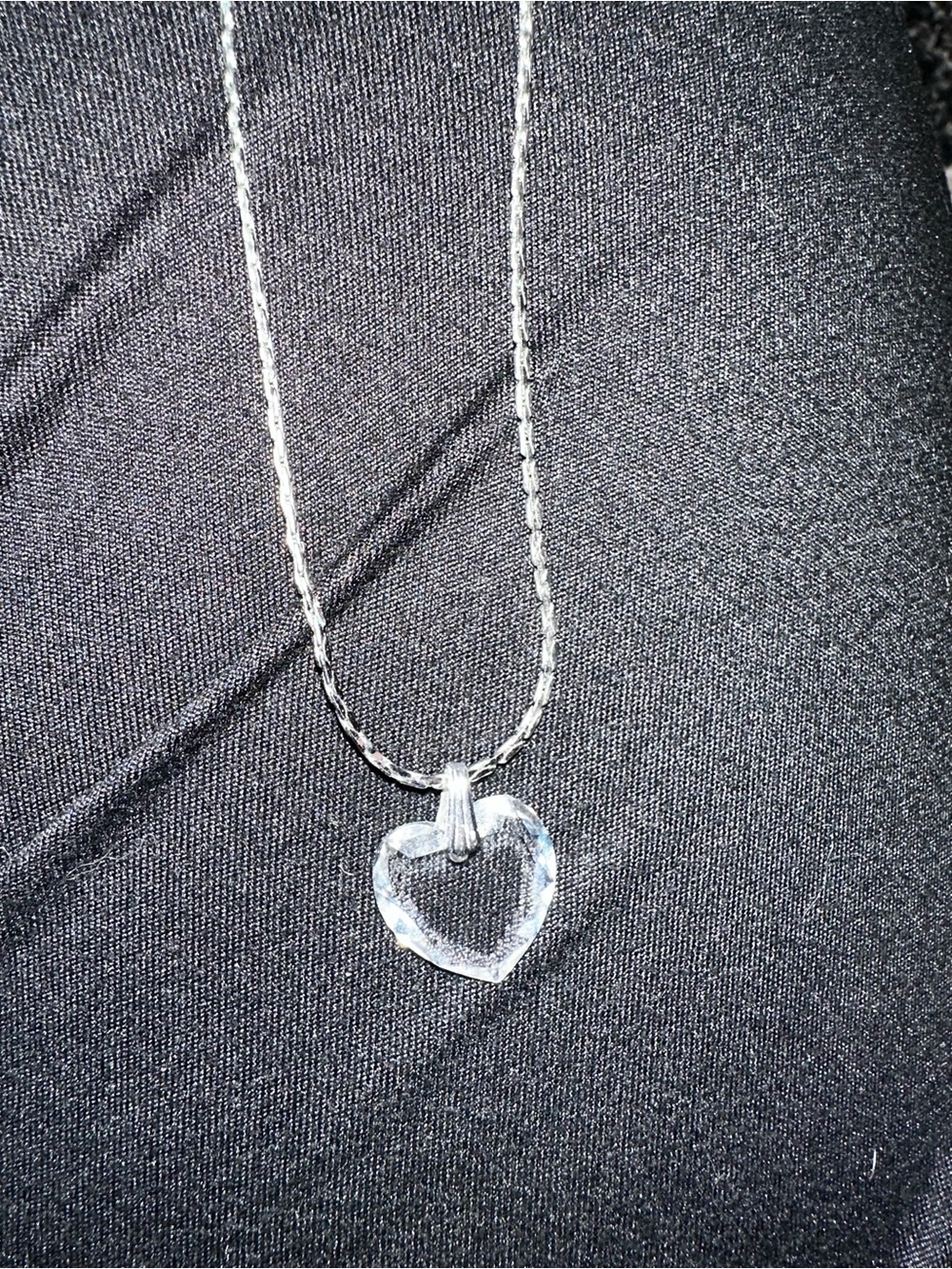 Givenchy crystal heart necklace